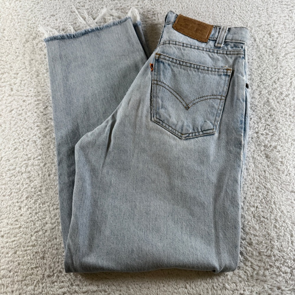 Vintage Levis 560 Student Jeans 27x30 Tag (25x27 Fit) Orange Tab Loose Fit Taper